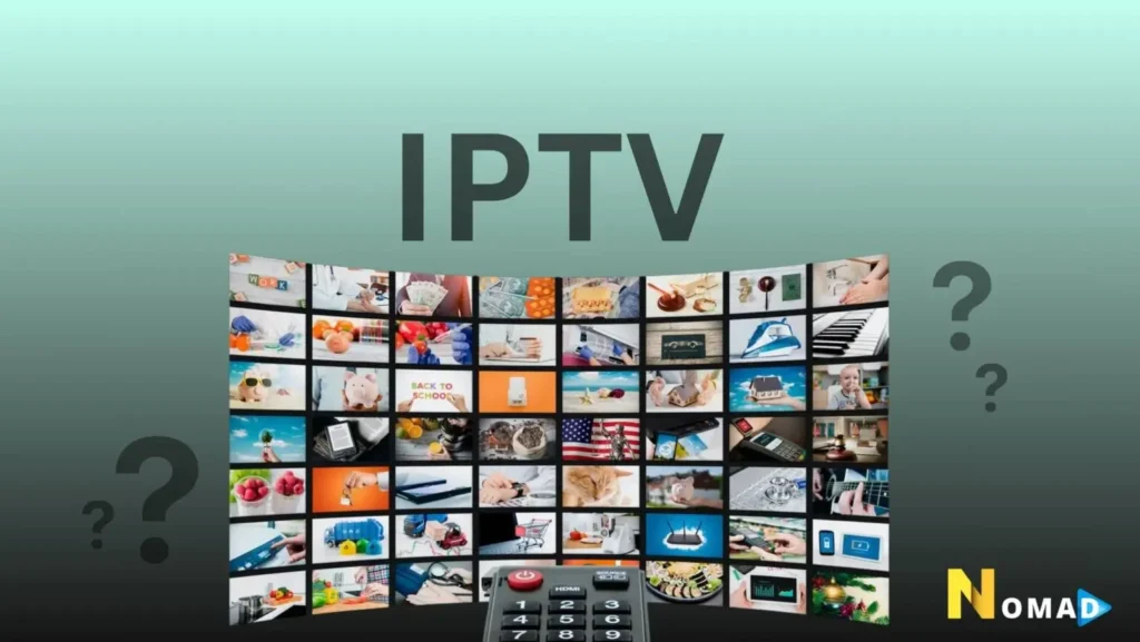 movies displayed on a multi-section screen